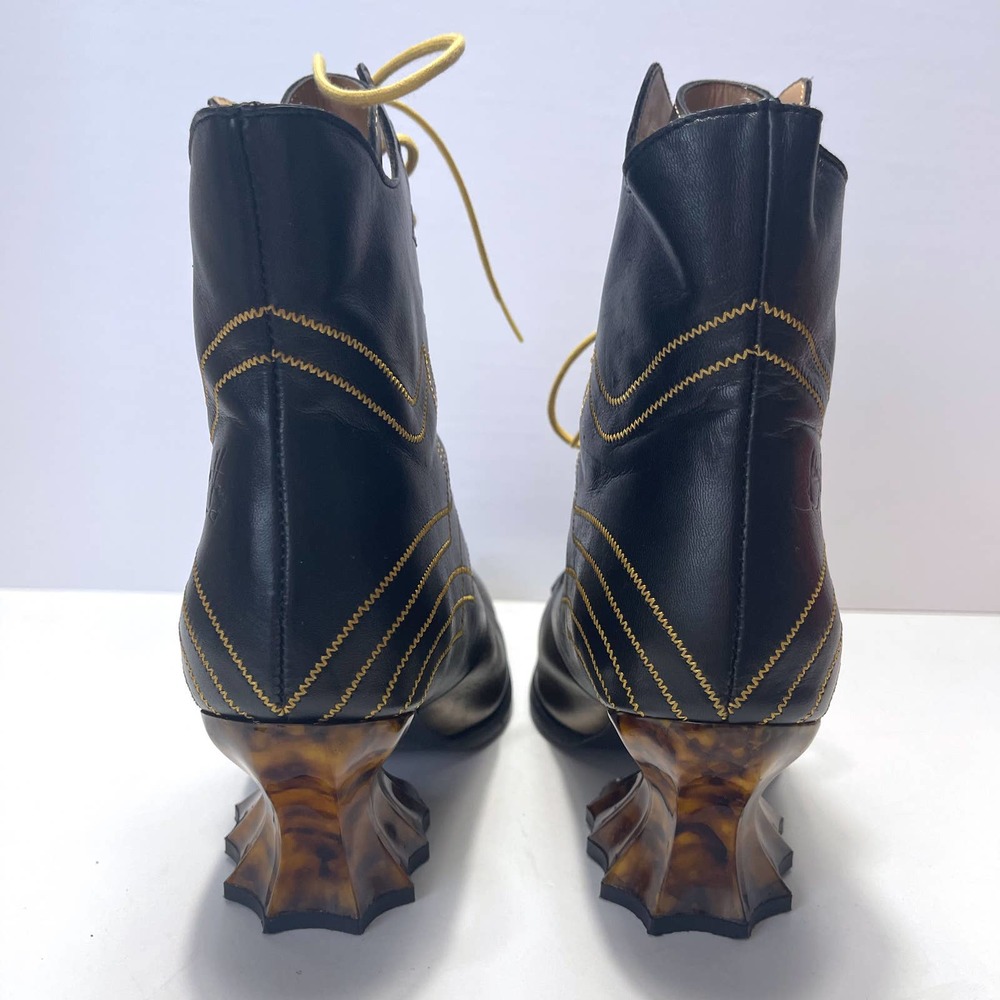 JOHN FLUEVOG Deliverance Brit Regal Ankle Boots in Bronze Size 7.5 - Picture 10 of 16